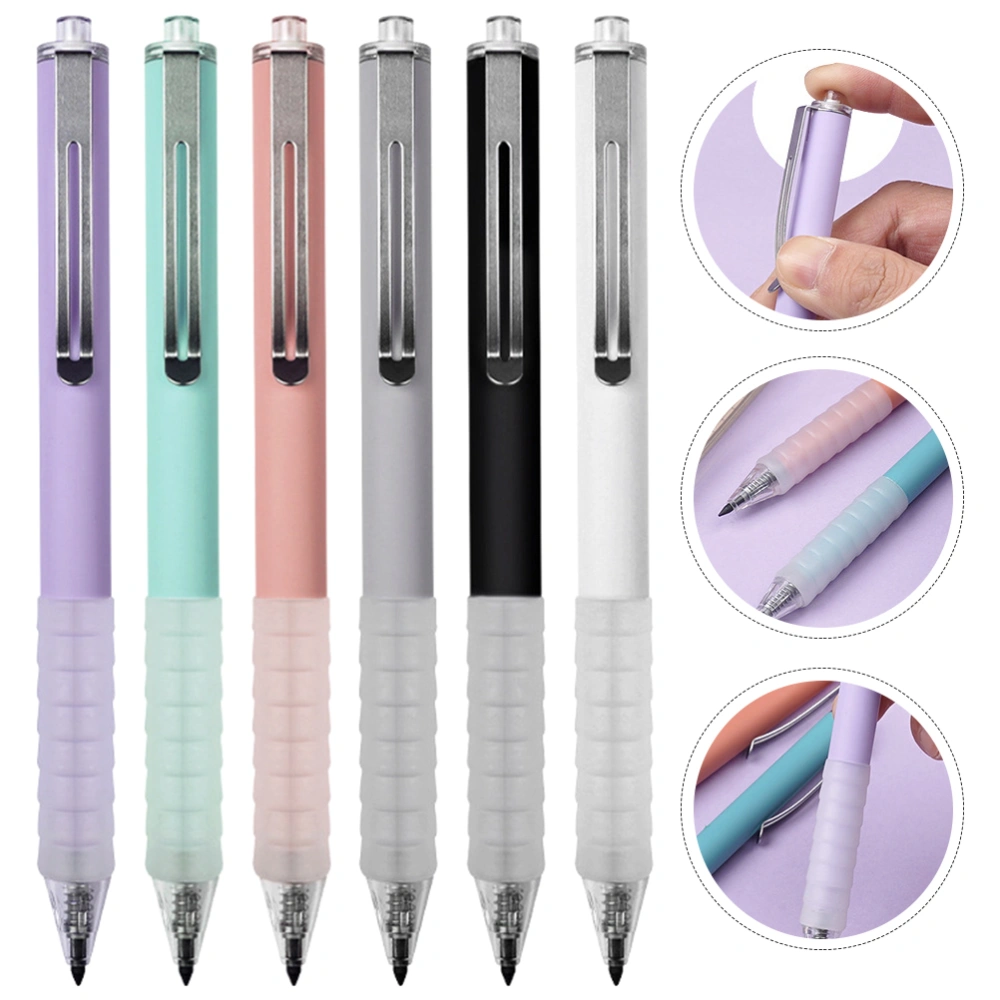 6pcs Portable Mechanical Pencils Portable Pencils Household Kids Pencils Kids Supply