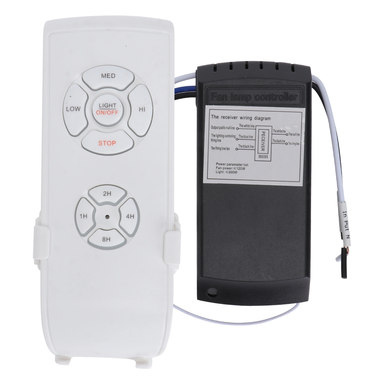 Universal Wireless Ceiling Fan Lamp Controller Kit Intelligent Timing Switch without Battery for Home Hotel Office