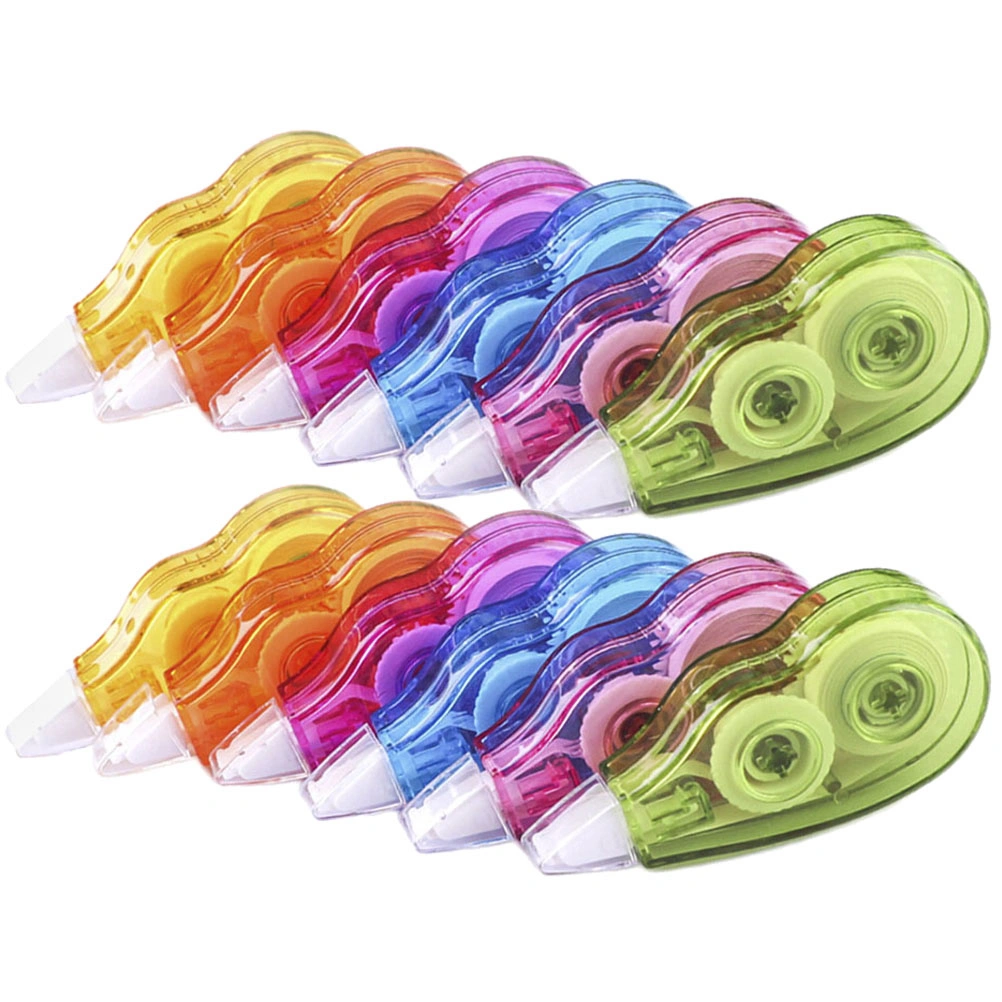 12Pcs Household White Out Tapes Portable White Out Tapes Convenient Correction Tapes