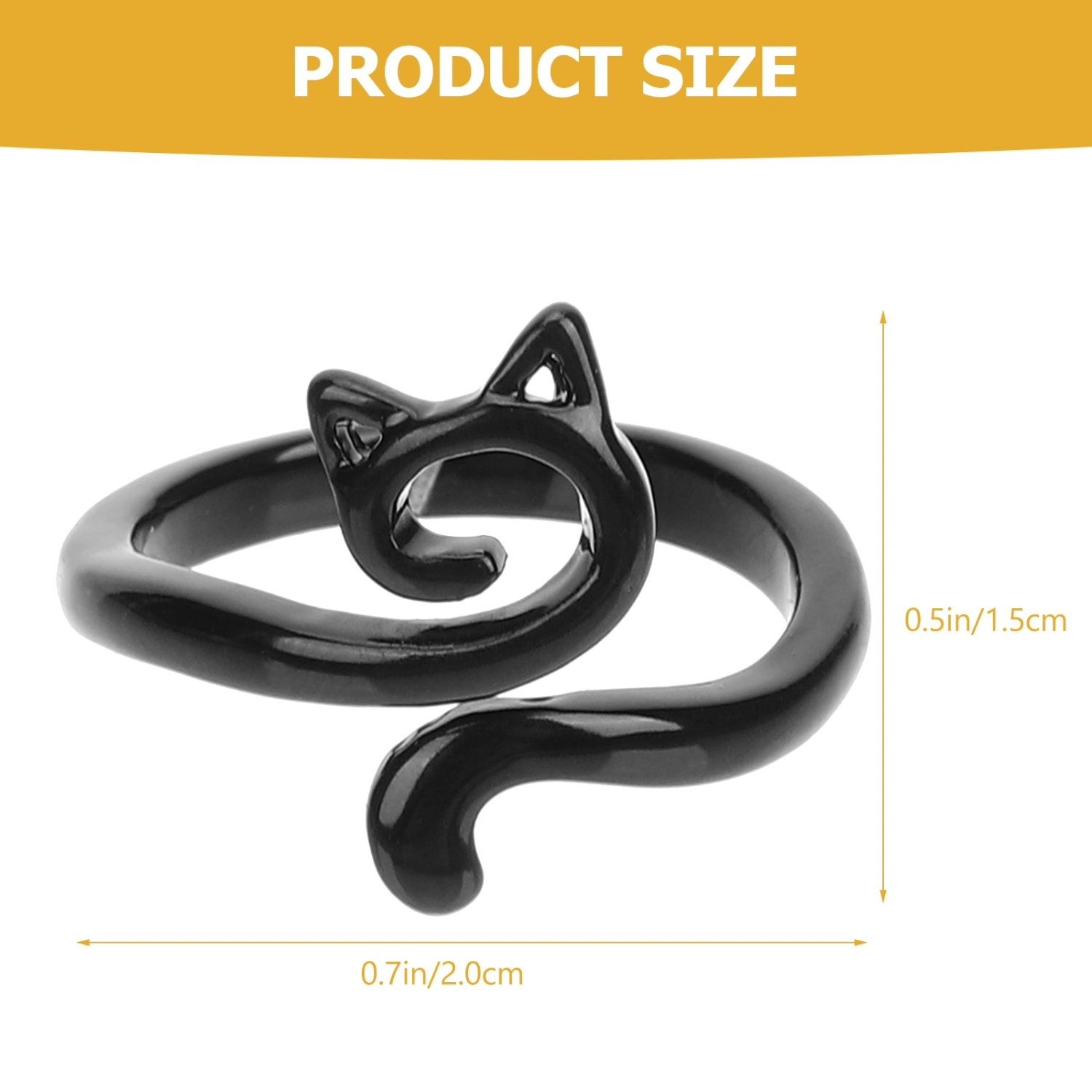 Cat Ring Women Finger Ring Adjustable Finger Ring Animals Metal Ring Decoration