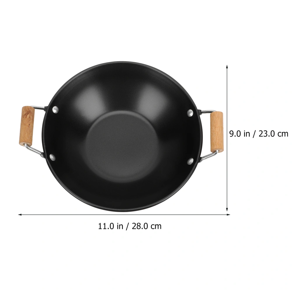 Hot Pot Cooking Pot Household Cooking Pot Kitchen Supply Thicken Pot with Wooden Handle