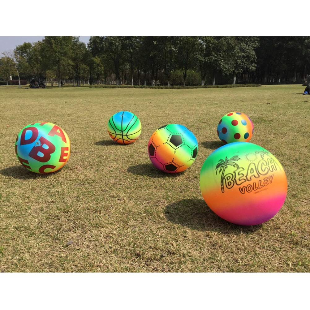 Rainbow Balls Sports Play Ball Kickball Handball Toy for Indoor Outdoor Playground Activities