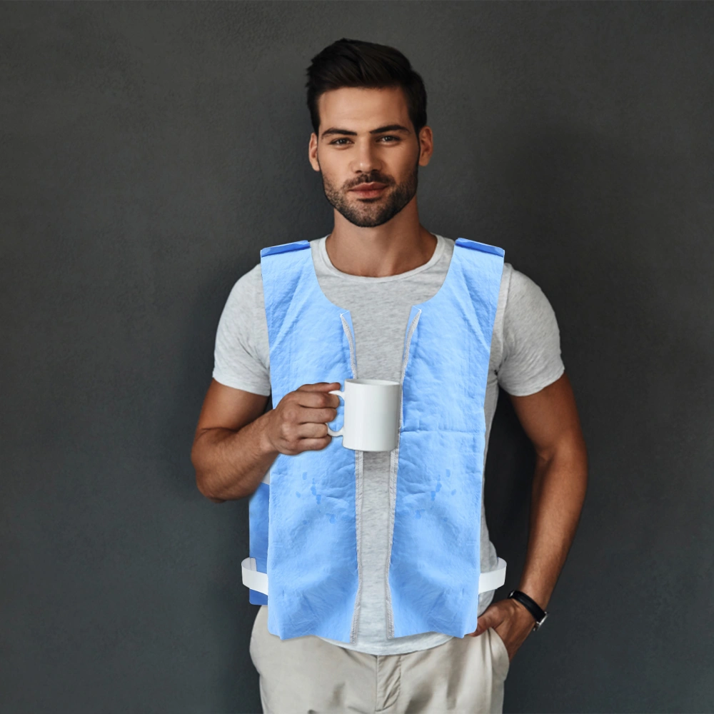 Cool Clothes Cooling Vest Ice Vest For Outdoor Summer (Sky-blue)