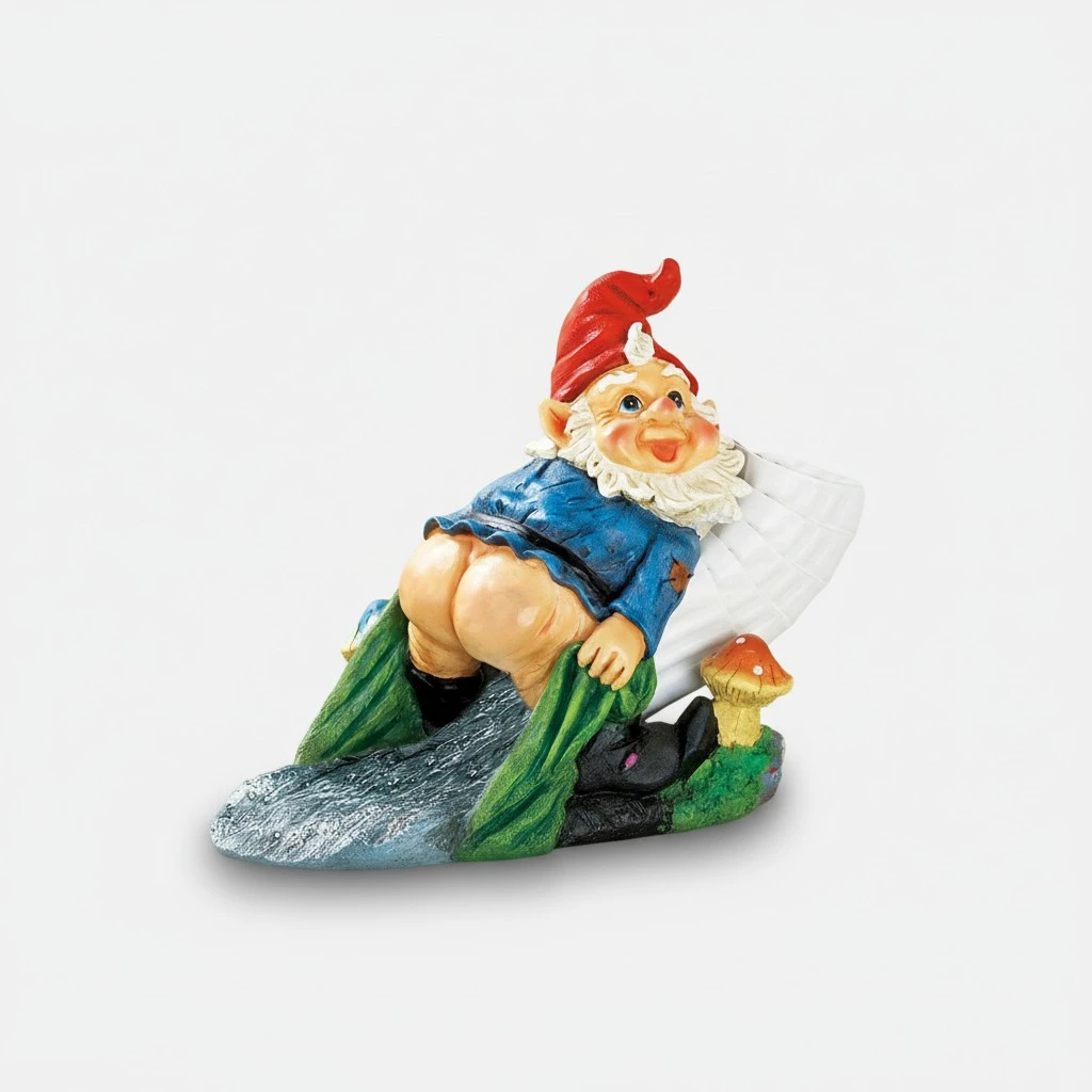 Resin Garden Gnome Downspout Cover Decorative Gutter Drain Spout Decoration