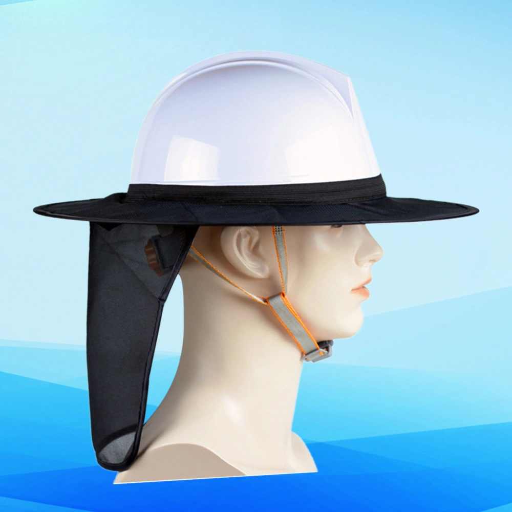 Construction Site Sun Hat Sun Shade Breathable Full Brim Summer Sunshade Cloth  Visibility Mesh for Man Woman Outdoor (Black Without Hat)