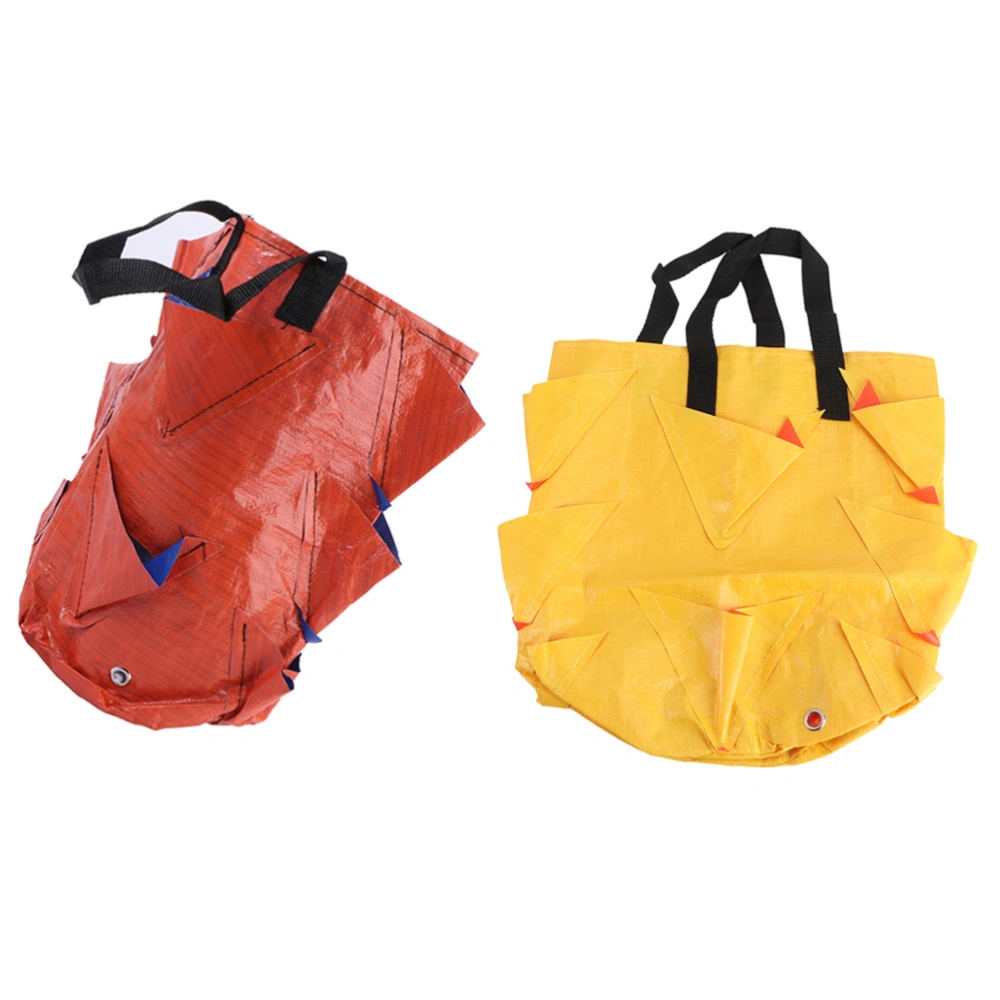 2Pcs Hanging Planting Bag Weather-proof Vertical Pockets Planter Fruits Plant Nursery Bag