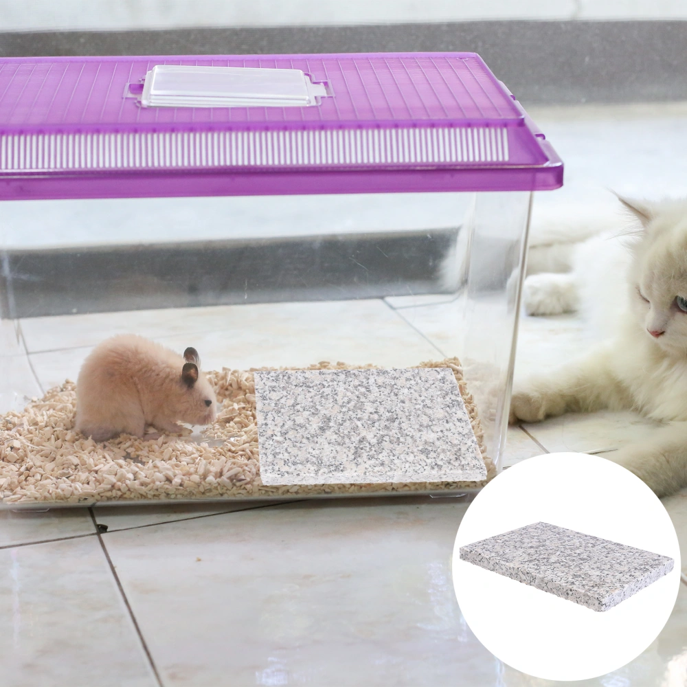 1Pc Summer Pet Cooling Plate Hamster Cooling Board Marble Slab (Random Pattern)