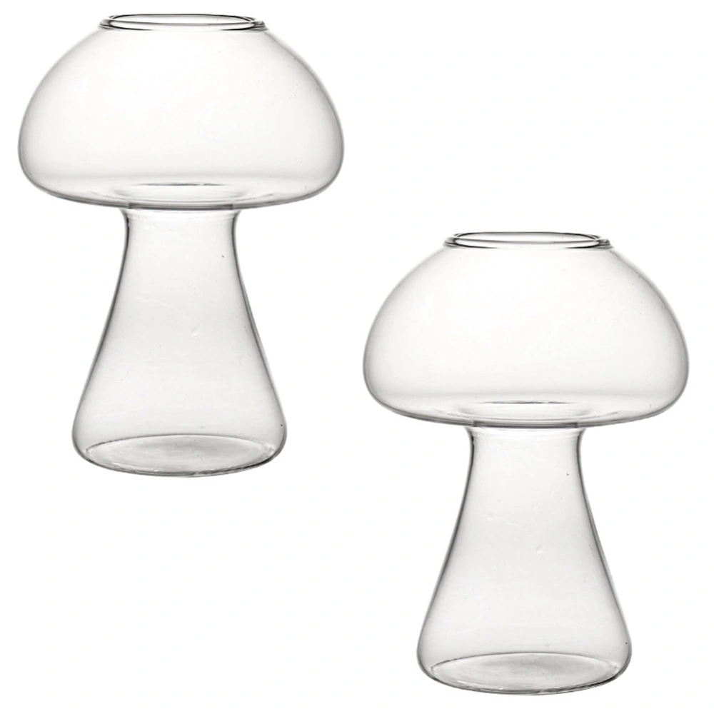 2PCS Cocktail Glass KTV Bar Night Party Mushroom Shaped Drinking Cup Glass