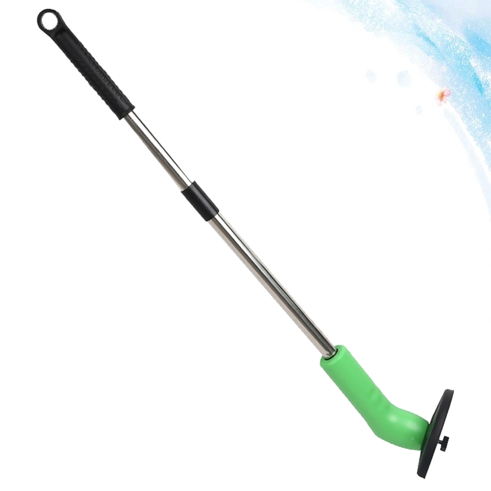 1 Set Mini Lawn Mower Handheld Hay Mower Telescopic Rod Weed Trimmer Portable Mowing Machine for Lawn Garden Use (Green Series)