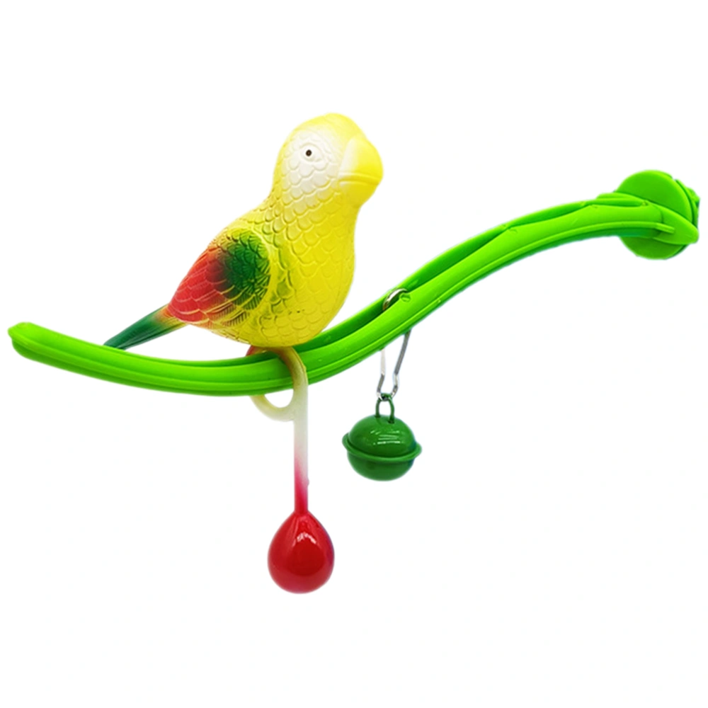 1 Set of Bird Perch Toy Bird Cage Stand Parakeets Perch Toy with Simulation Bird Funny Bird Toy