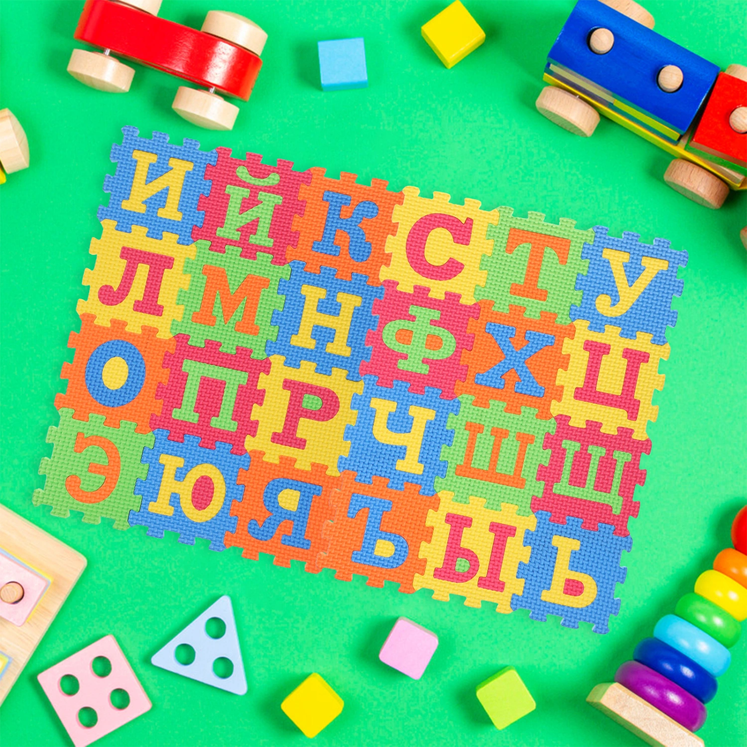 36pcs Russian Alphabet Mat Puzzle Russian Letter Mat Puzzles Baby Playing Mat Baby Floor Toy Baby Toy