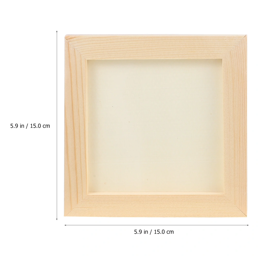 8 Pcs Wooden Picture Frames Square Craft Frames DIY Photo Frames for Crafts