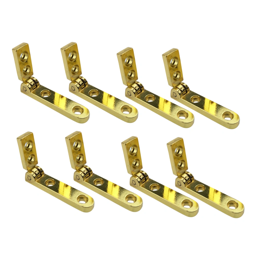 8PCS Zinc Alloy Hinge Jewelry Box Hinge Wooden Box Accessories Simple Hinge Tools (Golden)