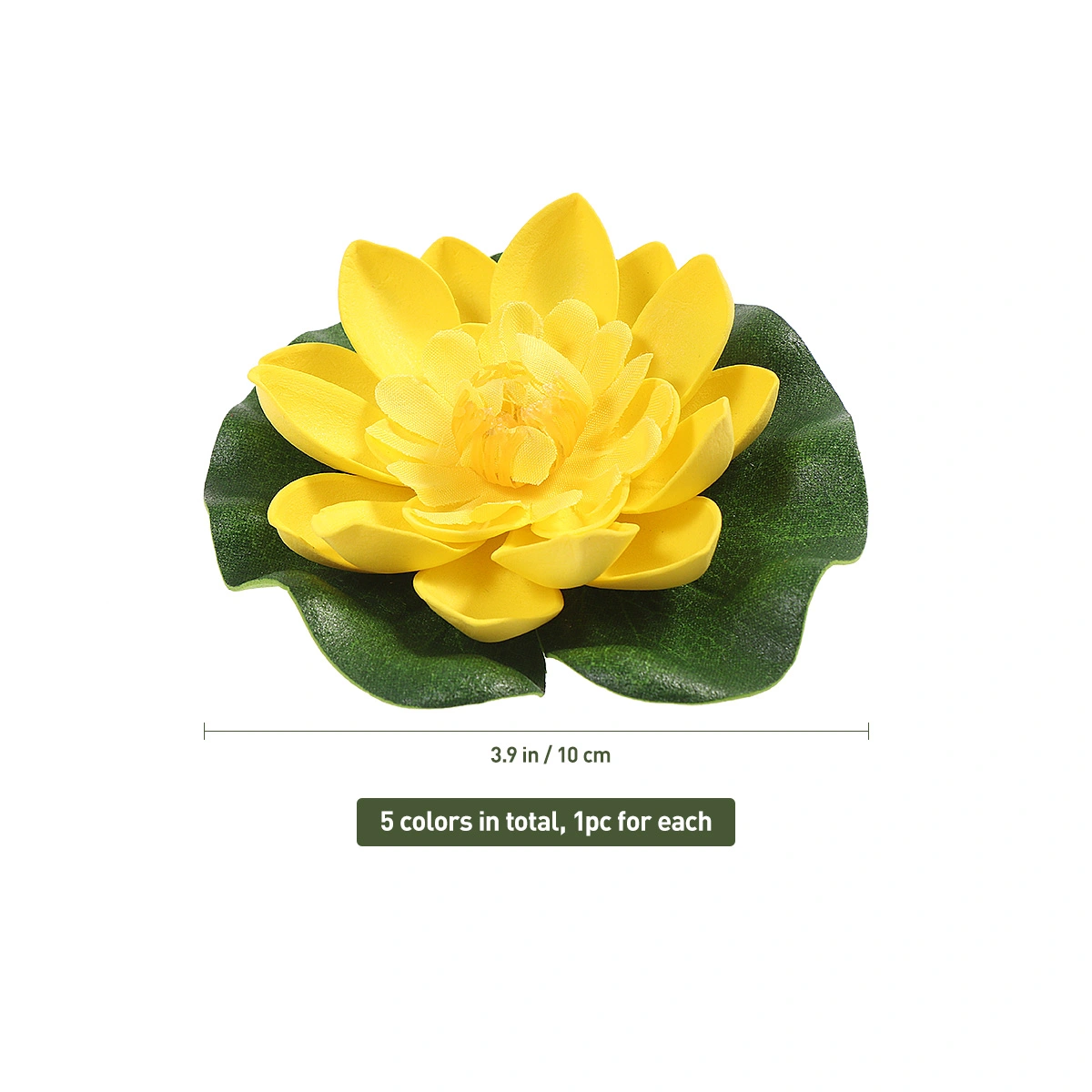 Vorcool 5Pcs Artificial Floating Water Lily EVA Lotus Flower Pond Decor 10cm Red Yellow Blue Pink Light Pink