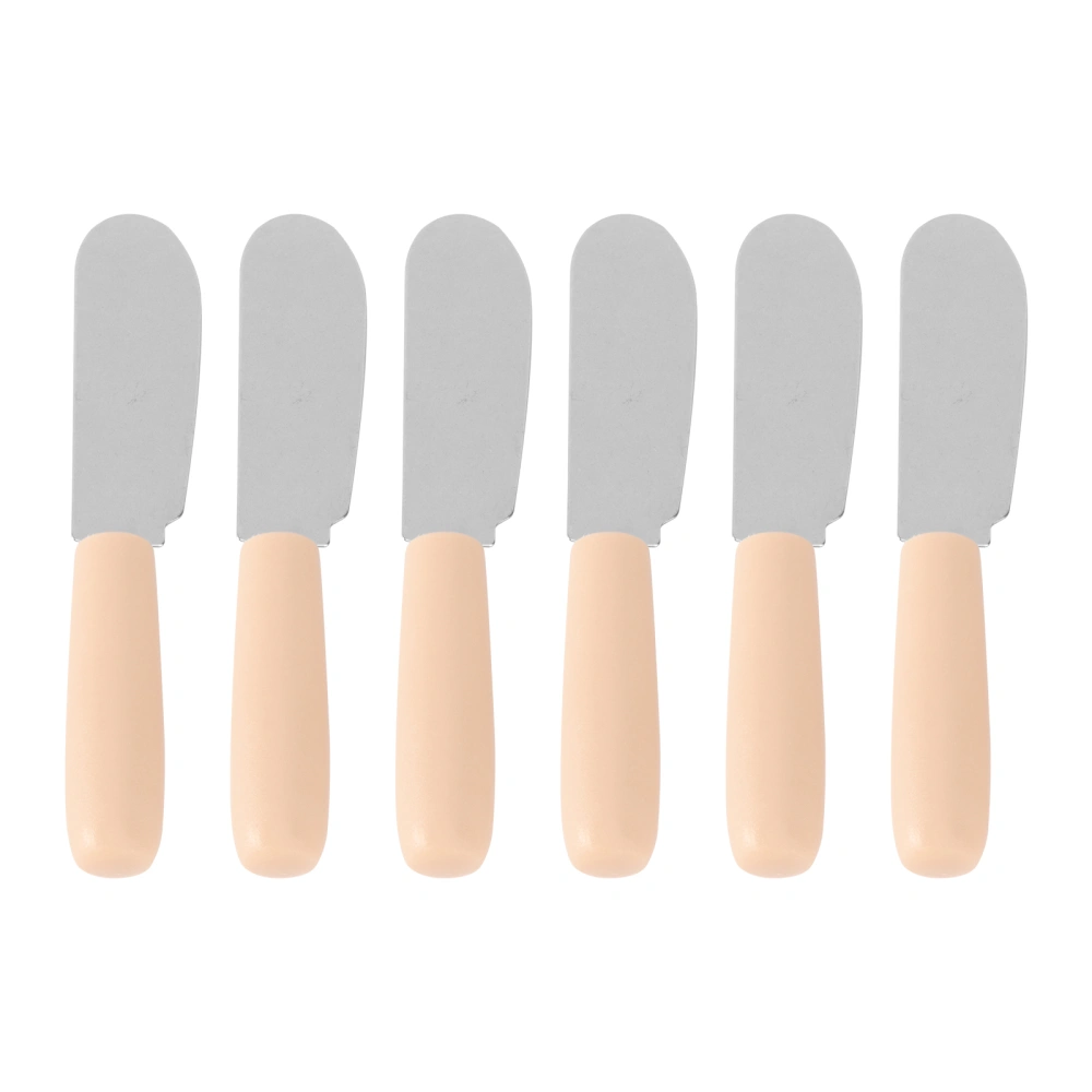 6pcs Stainless Steel Plastic Handle Butter Silicone Kitchen Utensil Set Cooking Tools(Plastic Handle)