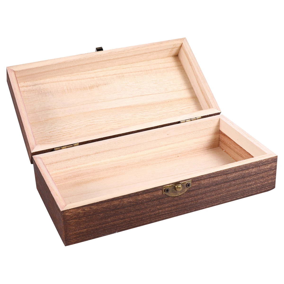 Rectangular Gift Storage Box Organizer Jewelry Bracelet Delicate Wooden Box