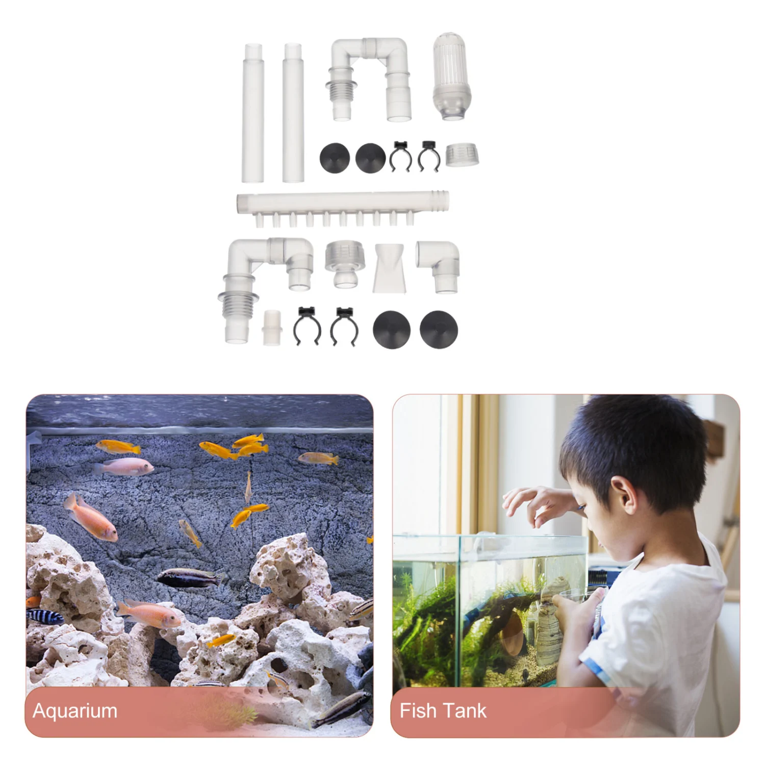 1 Set of Aquarium Intake Outflow Tube Fish Tank Filter Tube Plastic Fish Tank Water Pipe Accessory