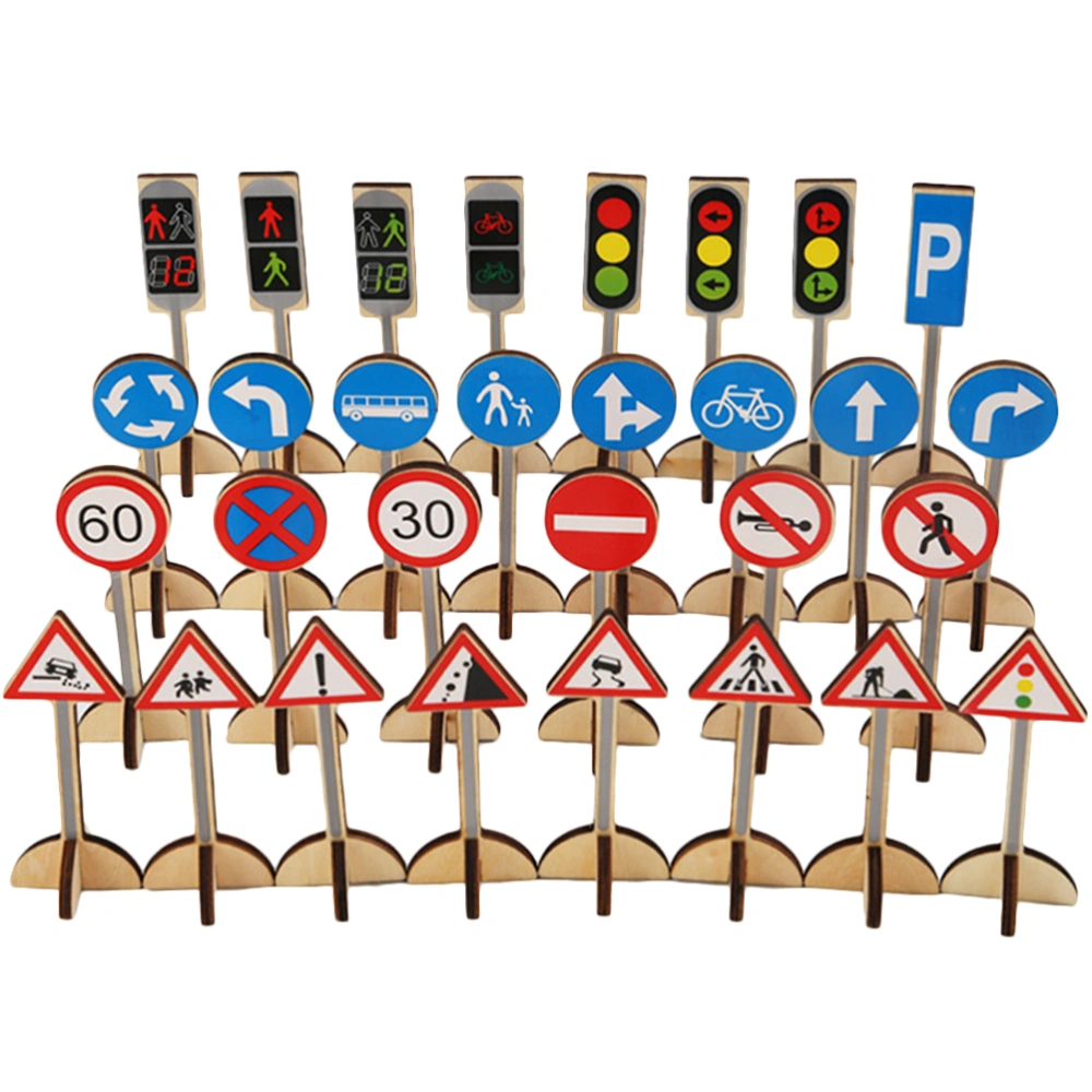 1 Set of Road Sign Toy Model Road Sign Cognition Toy for Kids Traffic Sign Toy Learning Toy