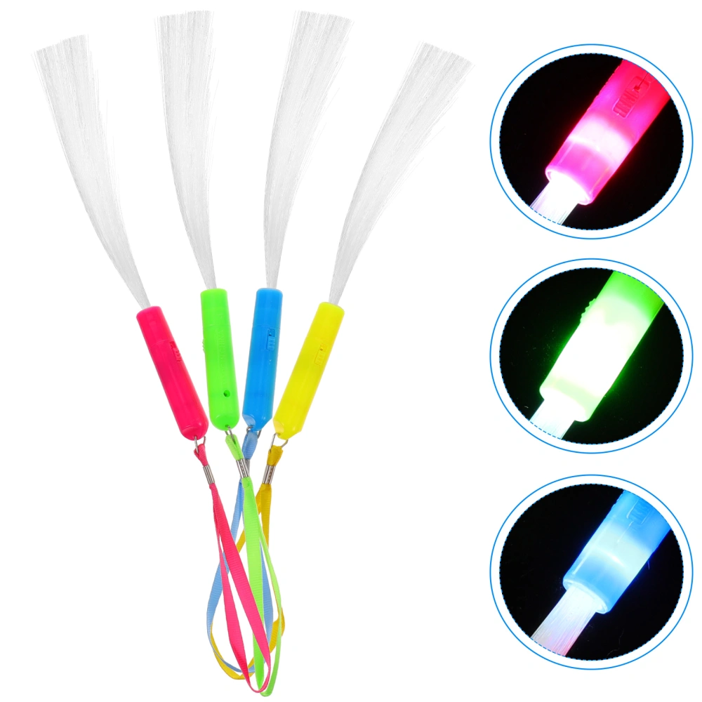 12PCS Luminous Toys LED Flashing Glow Fiber Sticks for Party Club Concert Music Festival