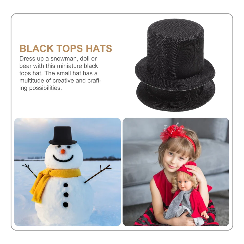 2pcs Small Hat Festival Hat Small Tops Hats Party Supplies for DIY Christmas Doll