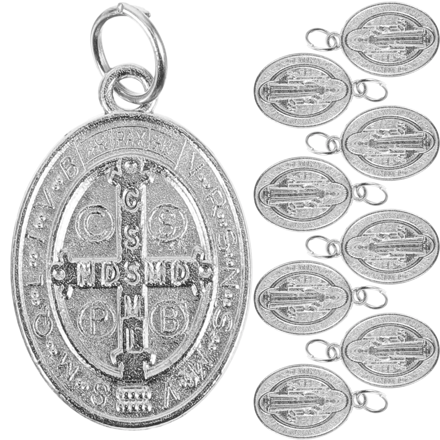 50 pcs Metal St Medal Charms Jewelry Making St Medal Charms St Medal Charms Pendants