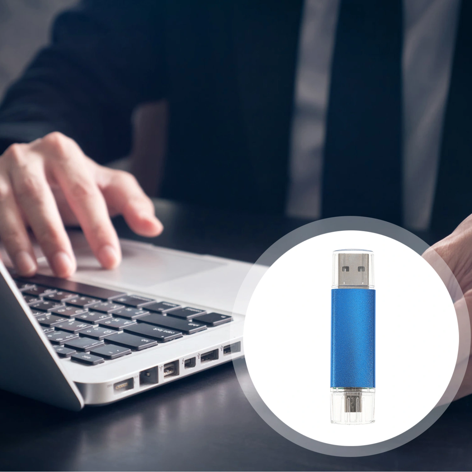 32G OTG USB Flash Drive Dual Micro USB Flash Pen Drive Memory Stick USB 2.0 Disk (Random Color)