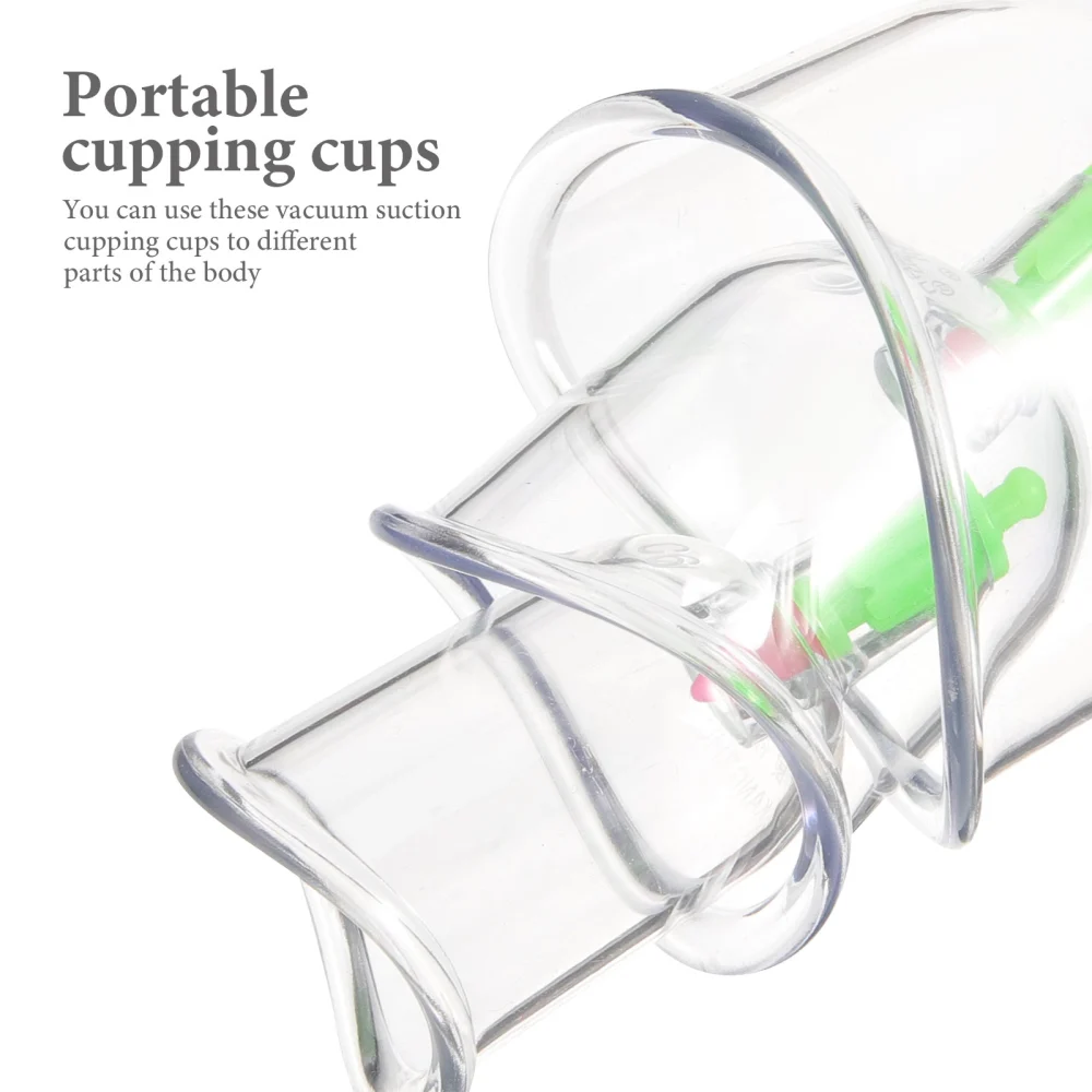 3pcs Vacuum Cupping Apparatus Cupping Cups Transparent Cupping Therapy Devices