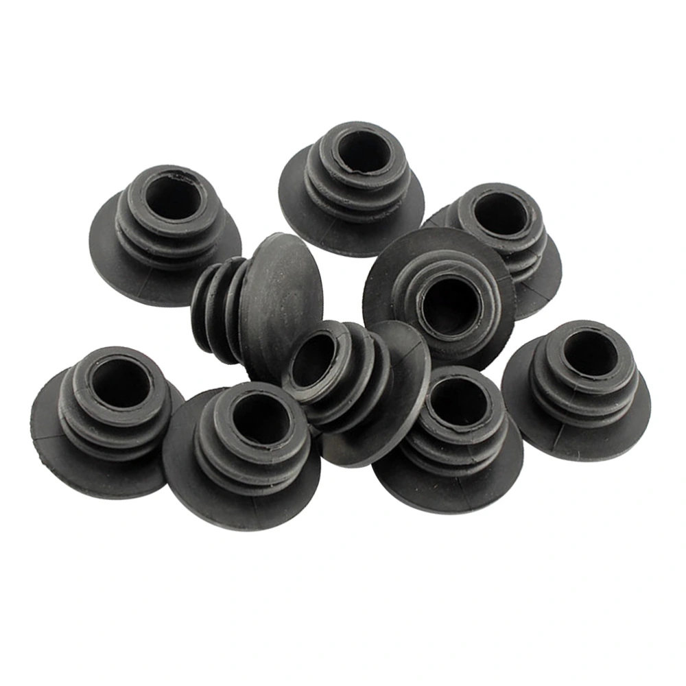 10pcs 22mm Bike Handlebar Bar End Plugs End Caps For Road Grip Mountain BMX MTB (Black)