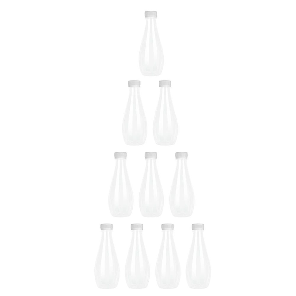 10 Pcs Juices Bottles Milk Bottle Water Storage Bottle Transparent Coffee Bottles