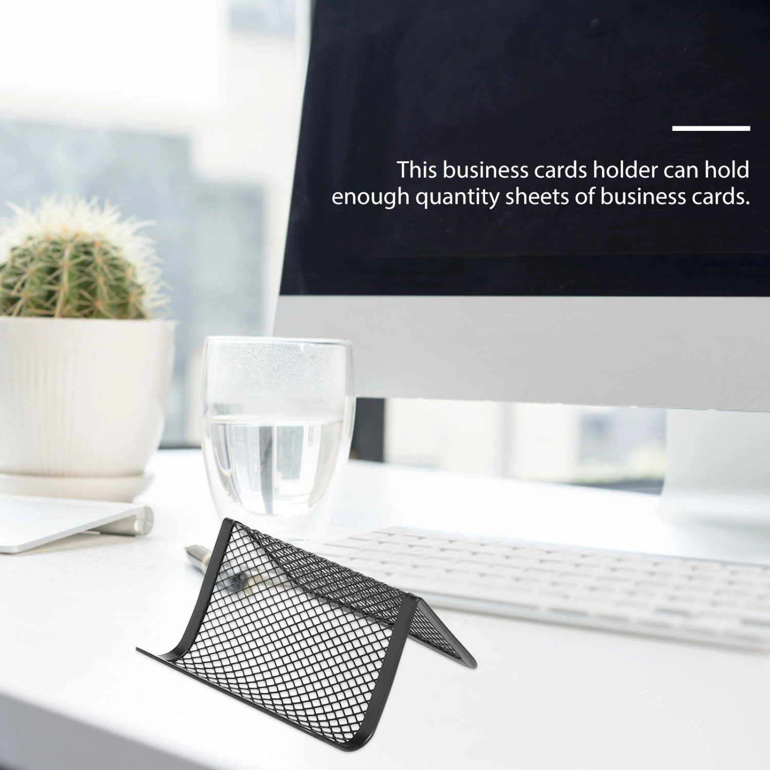 4pcs Desktop Office Supplies Barbed Wire Business Cards Holder Mobile Phone Holder