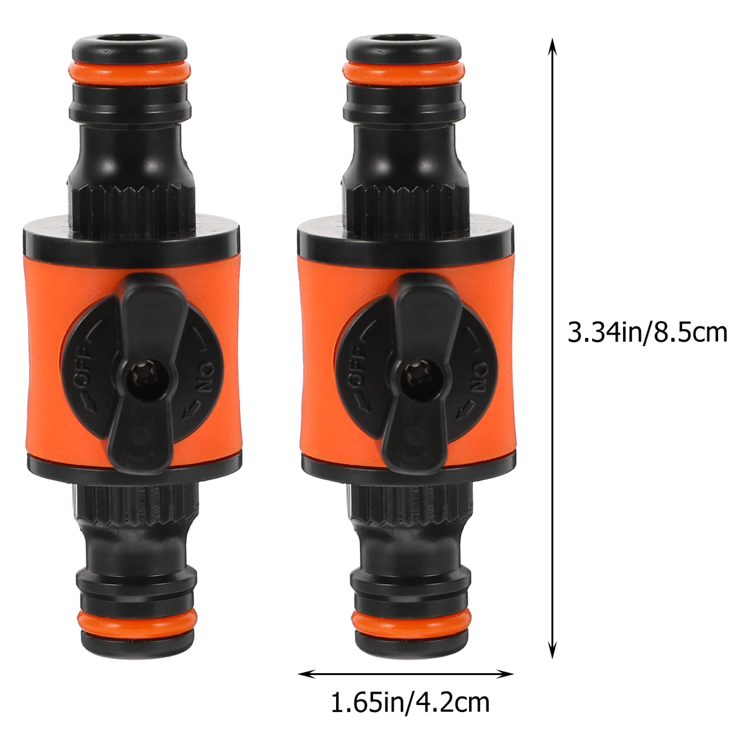 2Pcs Garden Hose Pipe In Line Tap Shut-off Valve Fittings Irrigation Hose Connector