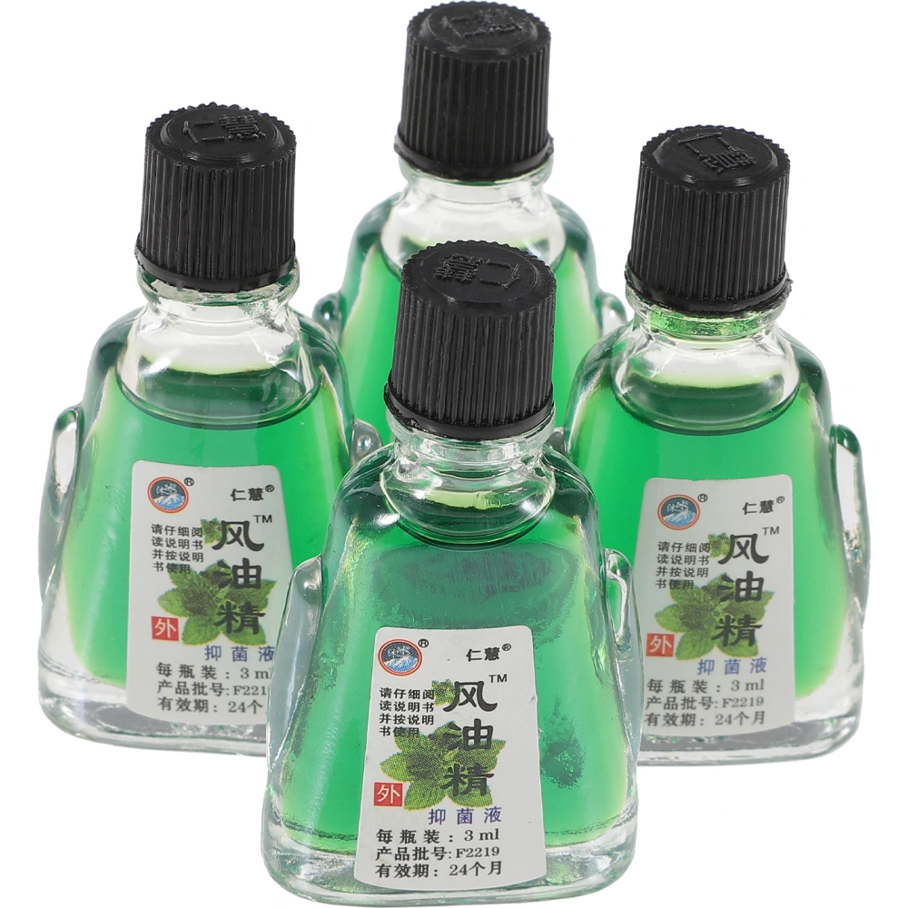 4Pcs Chinese Essential Balm Oil Medicated Oil Relief of Mosquitoes Bites Summer Travelling