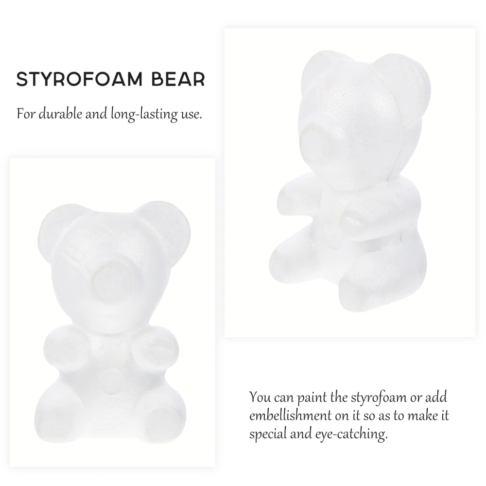 Modelling Polystyrene Bear Mould White Craft Balls for DIY Party Decoration Wedding Gift Flower Arranging (Height 20cm/Base Width 13cm)