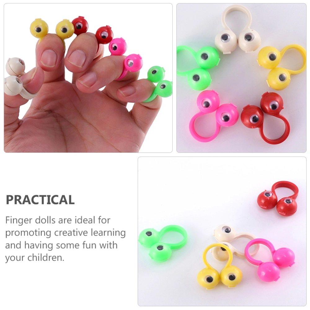 50pcs Eye Finger Puppets Eyes Rings Eyeball Rings Finger Toys (Random Style)