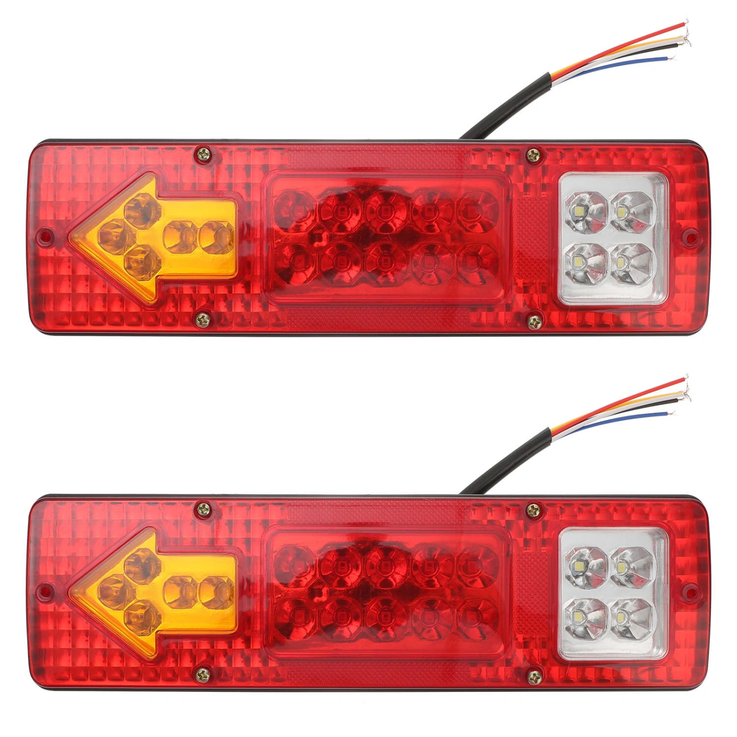 2pcs Trailer Tail Light 12V LED Trailer Lights Signal Running Lamp for Trucks Trailers