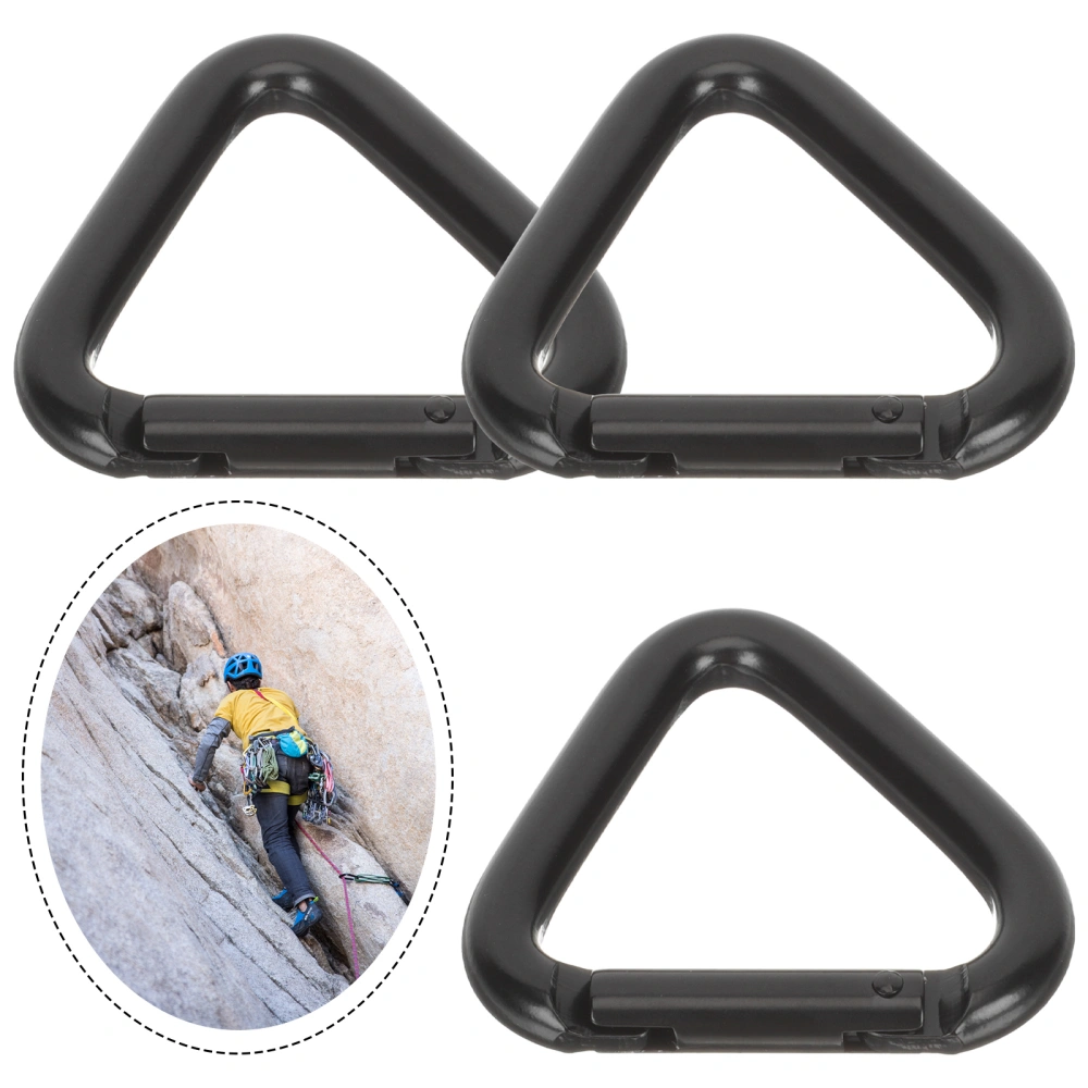 3Pcs Metal Carabiner Clip Mountain Climbing Buckle Aluminum Alloy Buckle Metal Carabiner