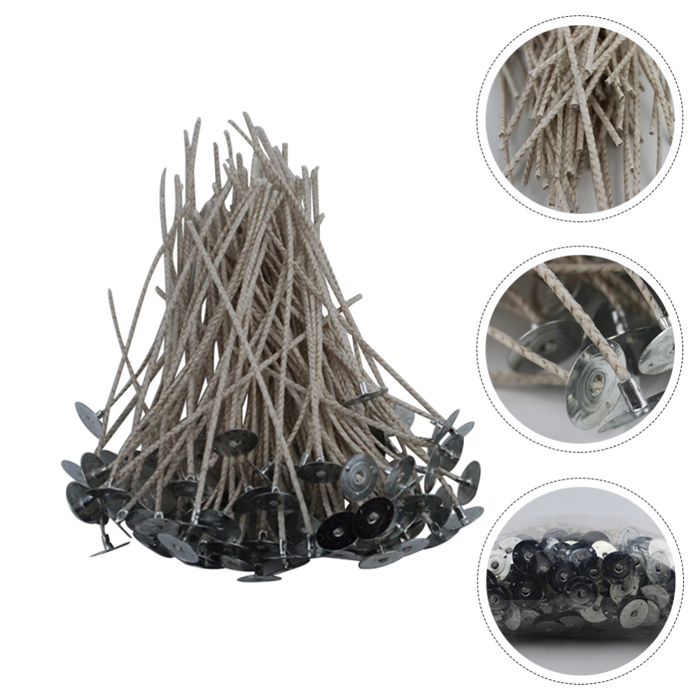 200pcs Wicks with Sustainer Cotton Core Waxed Candle Wicks for Candle Making