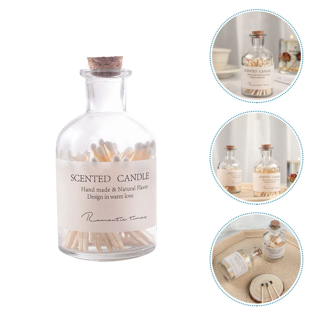 1 bottle of Match Jar Wedding Gift Matches Matchstick with Glass Storage Jar