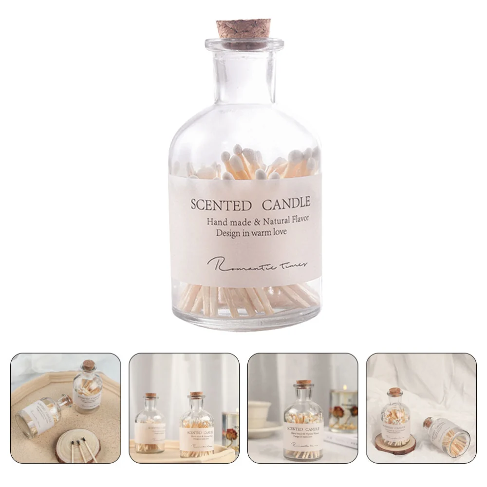 1 bottle of Match Jar Wedding Gift Matches Matchstick with Glass Storage Jar