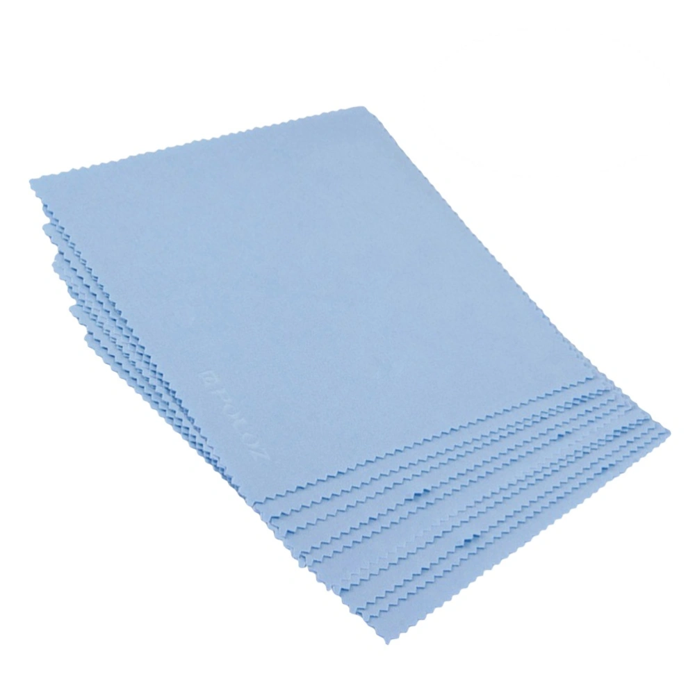 50Pcs Eyeglasses Cleaning Cloth Microfiber Cleaning Cloths for Eyeglasses Camera Lens Cell Phones Jewelry (Blue)