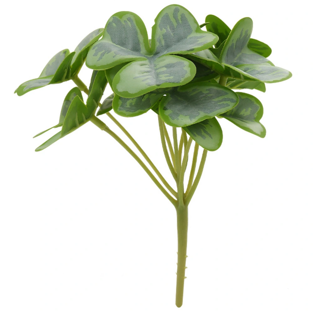 1 Bunch of Artificial Green Plant Artificial Shamrock Faux Plant Vase Ornament