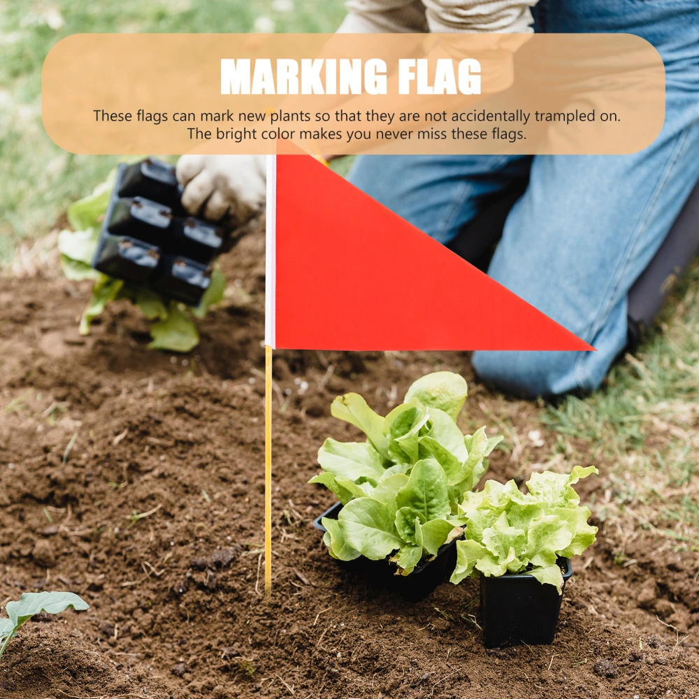 10pcs Marking Flags Lawn Flags Landscape Flags Construction Marker Flags