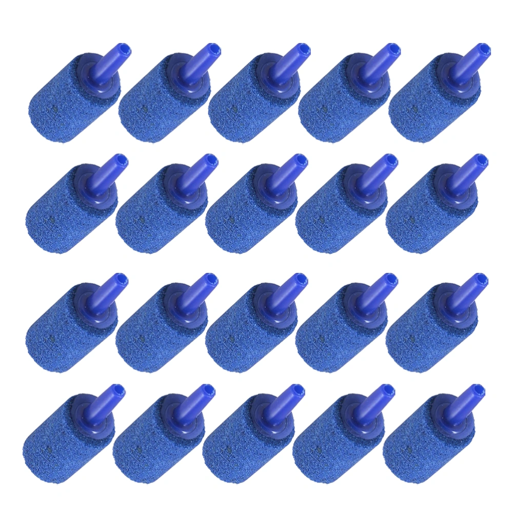 20 pcs Air Stone Mineral Bubble Diffuser Airstones Diffuser for Aquarium Fish Tank Pump Hydroponics (Blue)