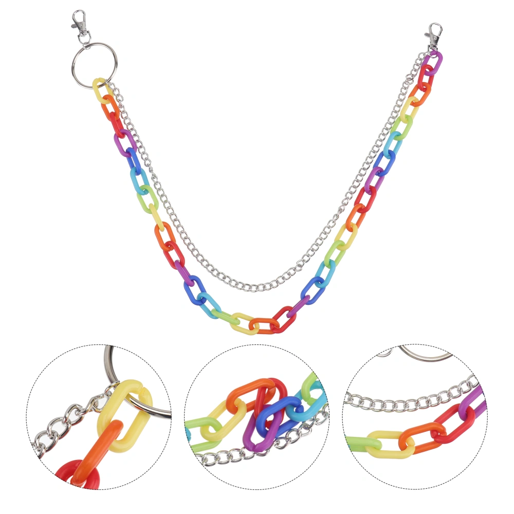 1pc Waist Chain Fashion Wasit Belt Chain Rainbow Color Waist ChainColorful