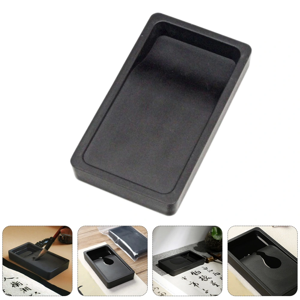 1pc Student Calligraphy Inkstone Two-sided Inkslab Lightweight Portable Inkstone