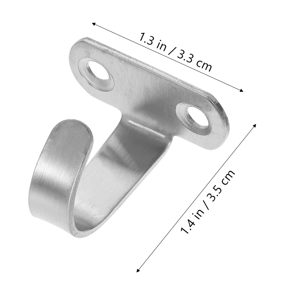 Stainless Steel Ceiling Hook Towel/Robe Clothes Hook for Closet Bathroom Kitchen Cabinet Garage Utility Heavy Duty Screw (Accessories Included Silver)