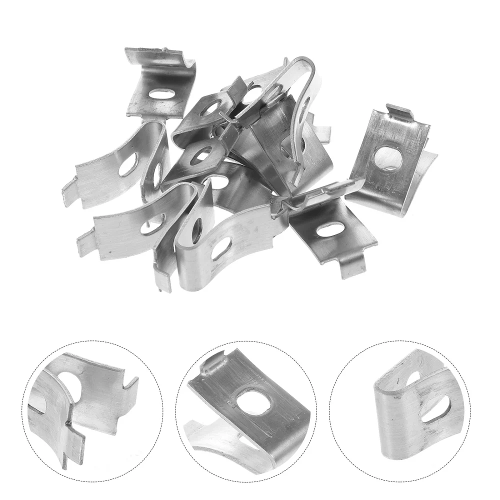 10pcs Shelf Bracket Clips Stainless Shelf Supports Clips Pilaster Shelf Pegs