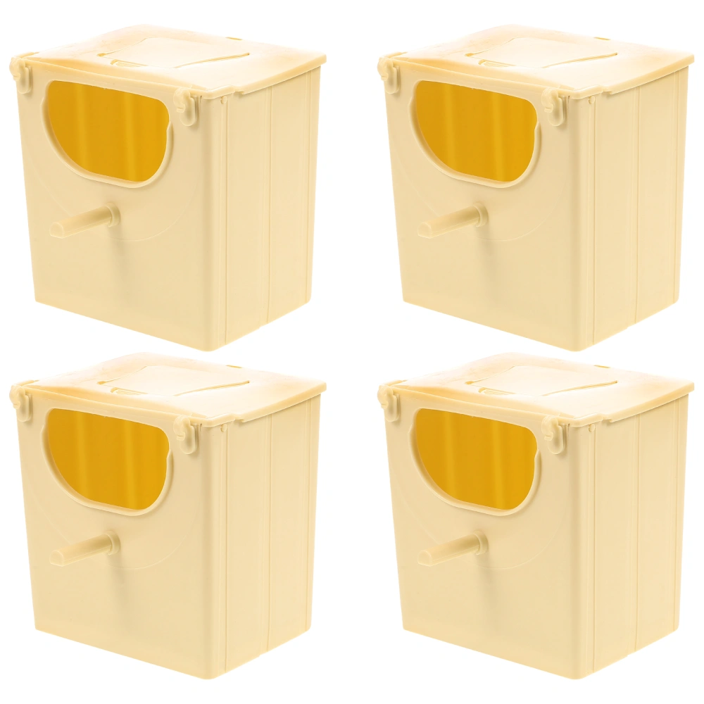 4Pcs Bird Breeding Box Plastic Bird Nesting Box Hanging Bird Box Bird Hatching House