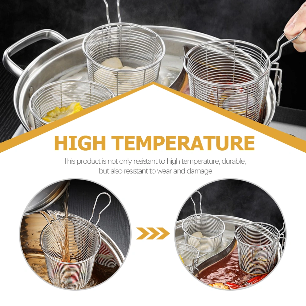 Stainless Steel Noddle Strainer Hot Pot Colander Heat-resistant Mesh Strainer Kitchen Supply