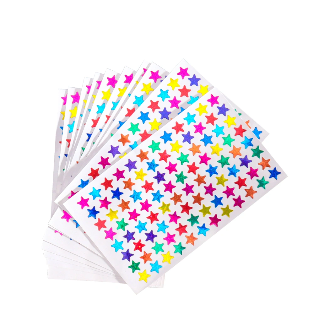 Pack of 960pcs 1cm Self Adhesive Assorted Colors   Shiny Sparkle Star Stickers Kids Students Rewards Teachers Supplies